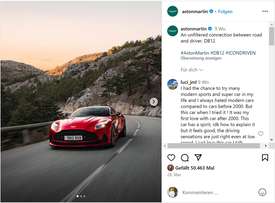 astonmartin, Instagram